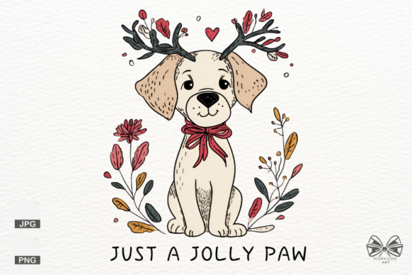 Christmas Dog Png Clipart: Illustrations for Design