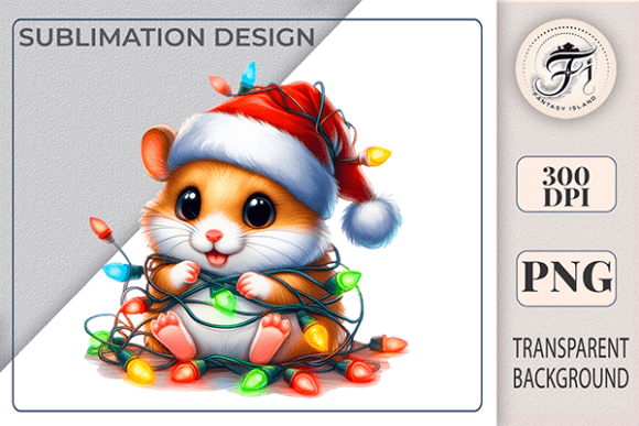 Cute Christmas Hamster Clipart: Festive Illustrations