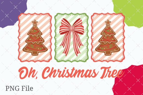 Preppy Oh Christmas Tree PNG: Festive Illustrations
