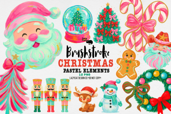 Review: Christmas Brushstroke Illustrations for Branding