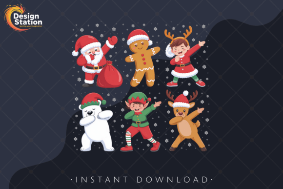 Review: Christmas Dabbing Characters PNG for Illustrations