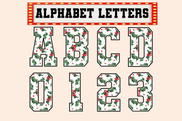 Review: Christmas Flowers Watercolor Alphabet for Embroidery