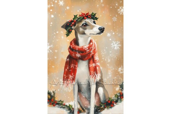 Review: Christmas Greyhound Winter Dog Art Decor