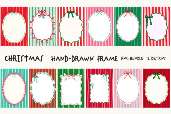 Review: Christmas Hand-Drawn Frame Bundle Png Illustrations