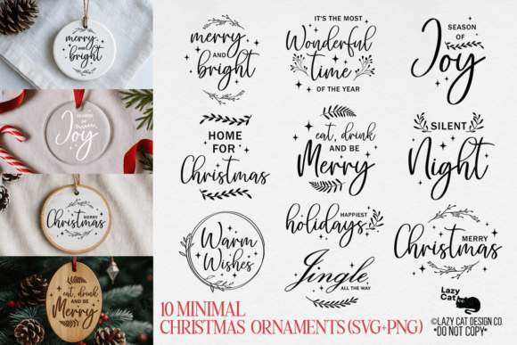 Review: Christmas Ornaments Minimal SVG PNG Set for Illustrations