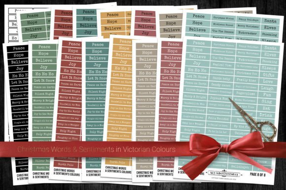 Review: Christmas Words Sentiments Labels for Holiday Embroidery