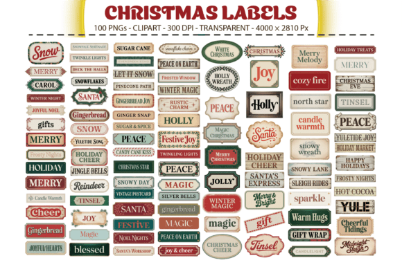 Reviewing Christmas Labels Clipart for Embroidery
