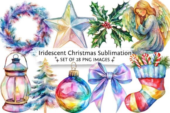Reviewing Iridescent Christmas Sublimation Clipart for Stitch