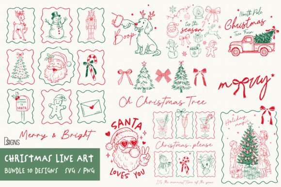 Reviewing the Christmas Line Art Bundle for Embroidery