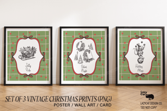 Reviewing the Vintage Christmas Poster Set for Stitching