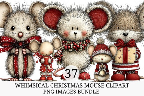 Whimsical Christmas Mouse Clipart: Designer Review